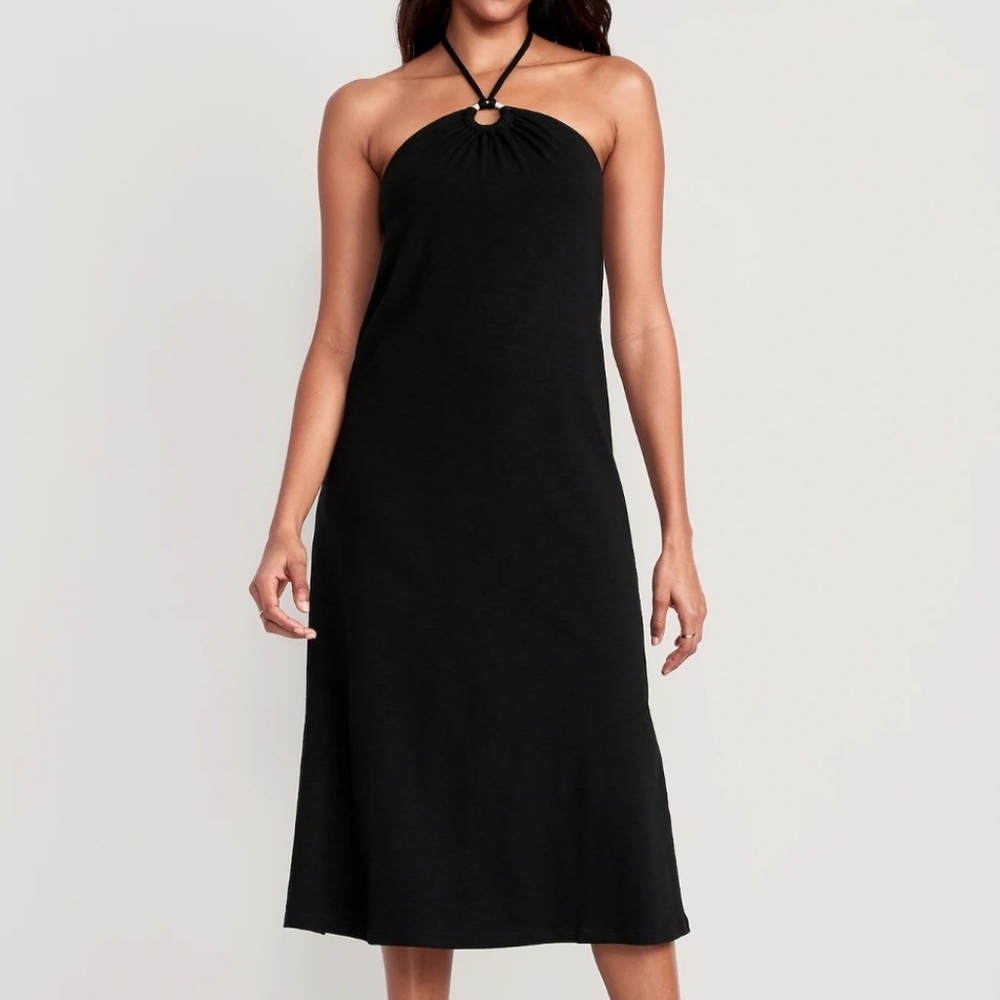 Halter Midi Shift Dress